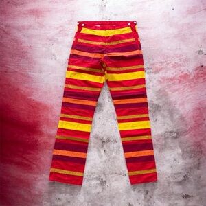 VTG Comme Des Garçons Homme Plus Multicolor Striped Pants Men’s Large Designer